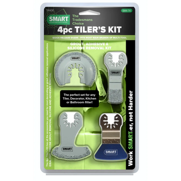 Set de 4 lame multitool carbura SM4-TK pentru gresie, adeziv și silicon