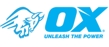 Logo albastru cu aripi stilizate și literele ’OX’