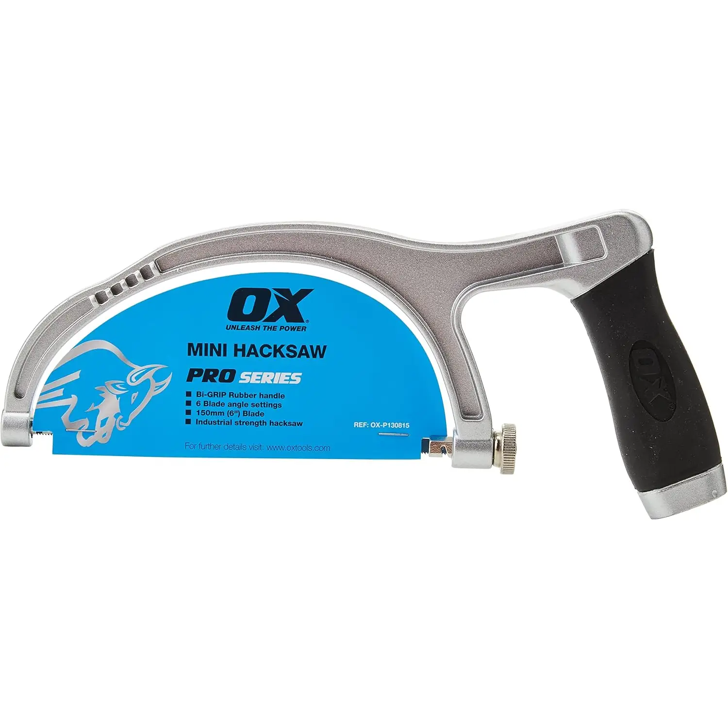 Imaginea arată un bomfaier mini OX Pro cu maner cauciucat și lamă reglabilă