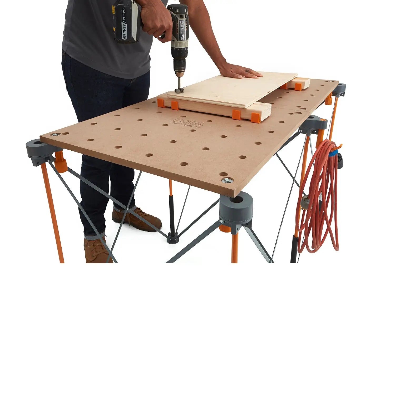 BORA CK22TM blaturi masa pentru Centipede cu gauri dog și suprafață cu suport pentru scule