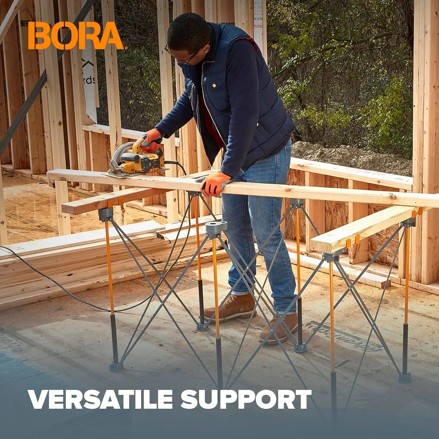 Suport de lucru pliabil Bora CK6S Centipede cu suport reglabil pentru lemn