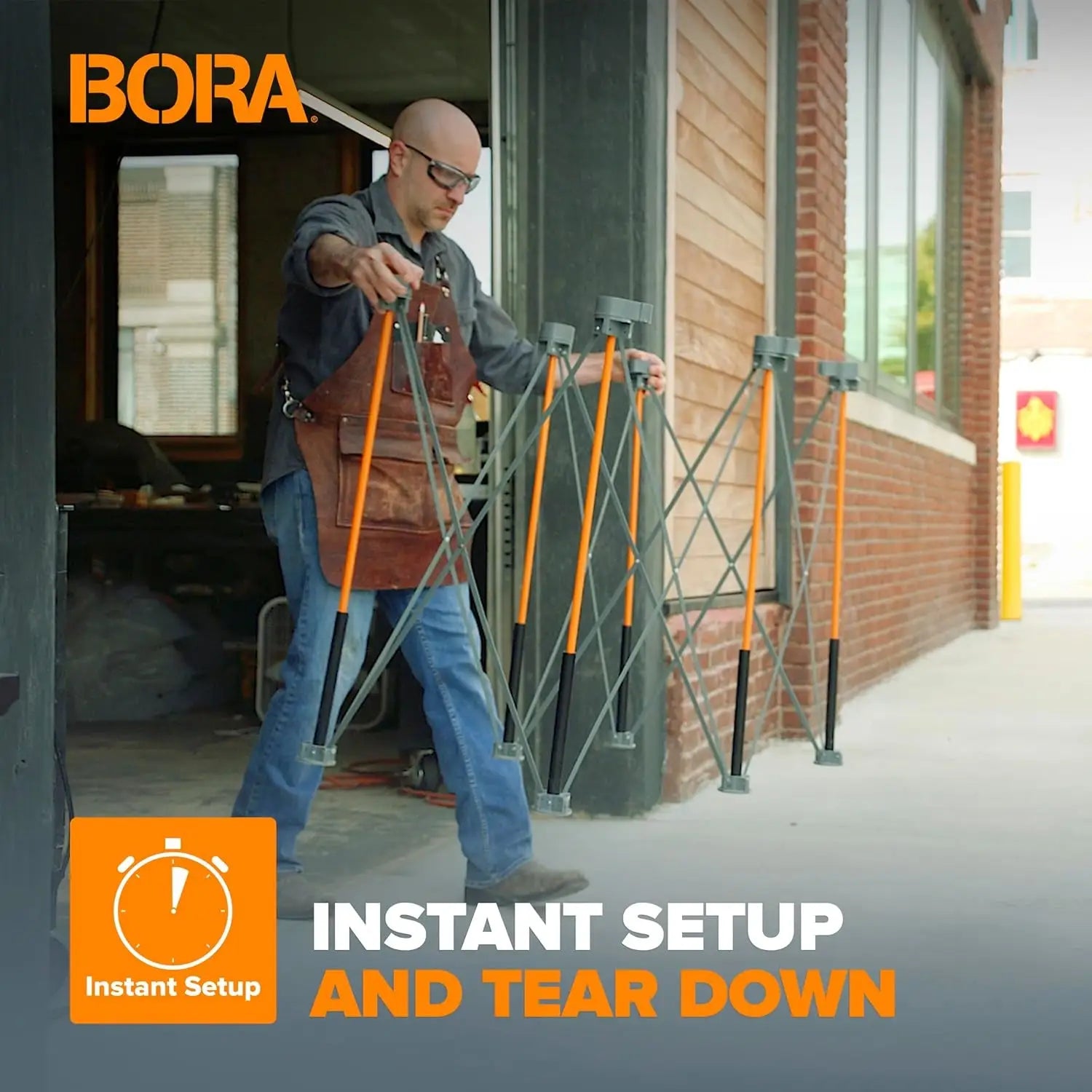 Barieră pliabilă portabilă pentru lucru rapid cu BORA CK6S Centipede stand de lucru