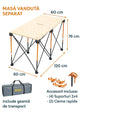 BORA CK6S Centipede stand de lucru pliabil 61x122 cm cu geantă și accesorii