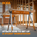 Supporturi de lucru pliabile BORA PM-3360T Workhorse XT otel heavy-duty, reglabil, cu suprafata pre-gaurita
