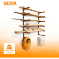 Raft depozitare lemn montaj pe perete BORA Portamate cu foi metalice, 600 lbs per nivel