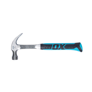 Ciocan cu gheară OX Pro din oțel forjat dintr-o singură bucată (monobloc), 16 oz / 450 g, cu mâner ergonomic soft-grip