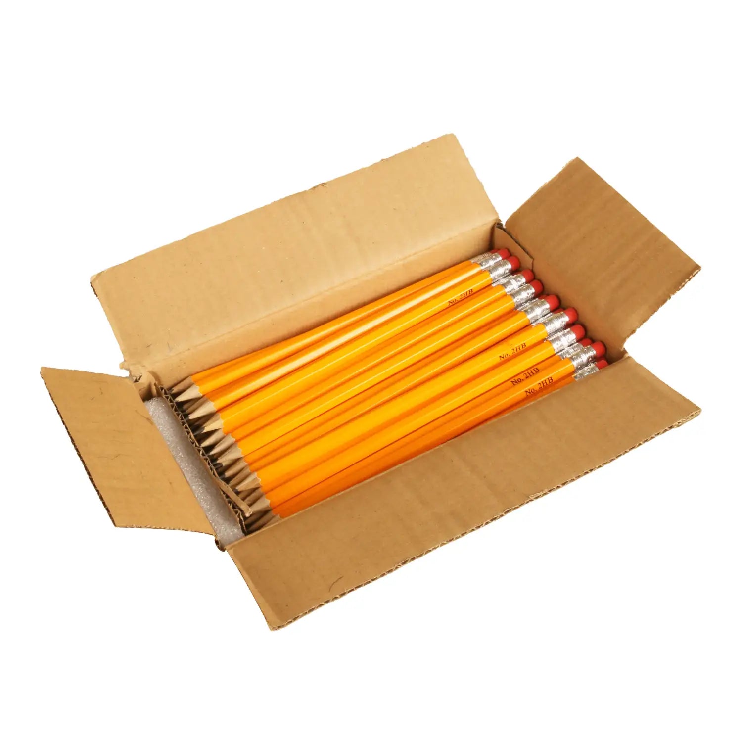 Creioane grafit pre-ascutite din lemn cu radacini galbene si elastice rosii