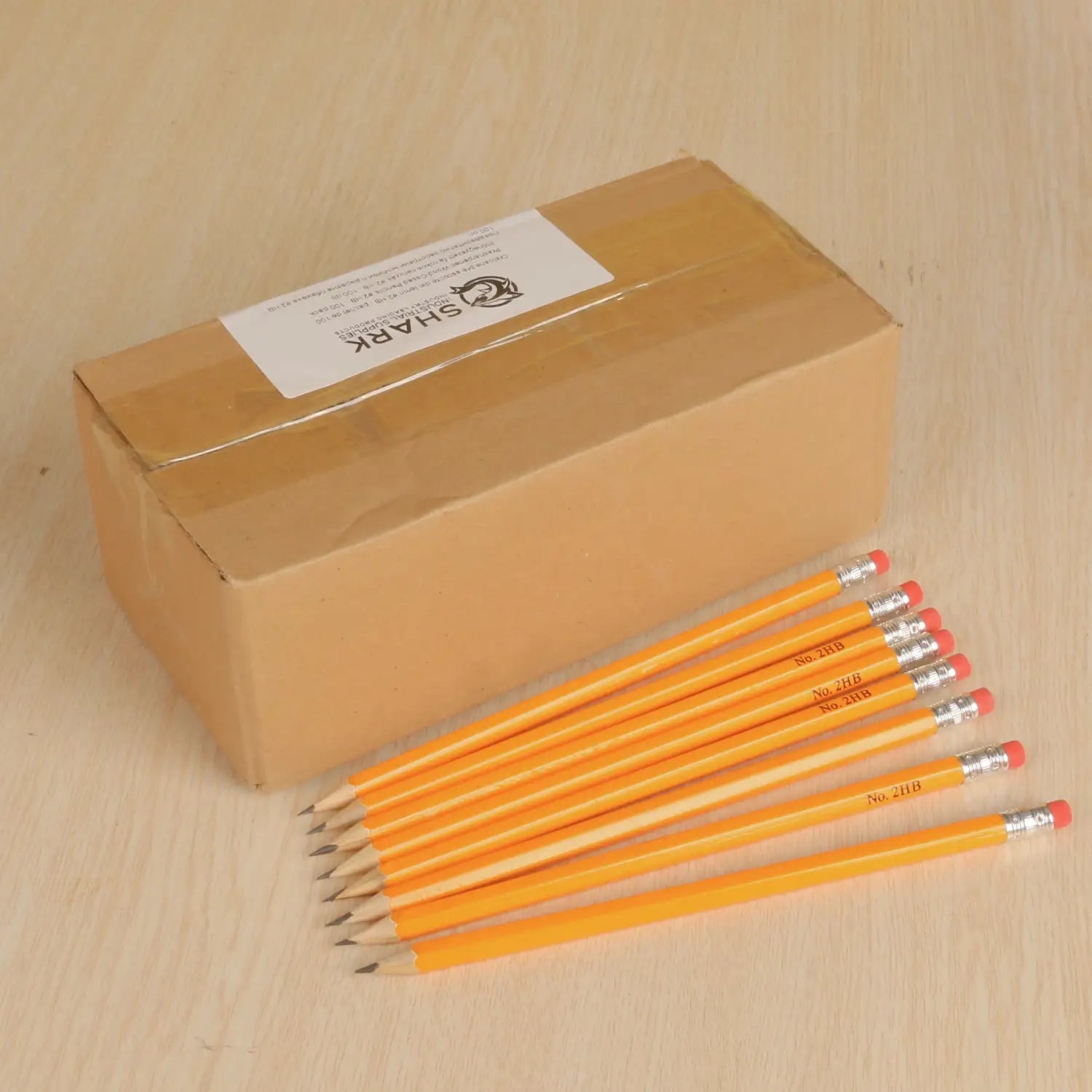 Cutie de carton cu creioane grafit pre-ascutite din lemn #2 HB pentru școală