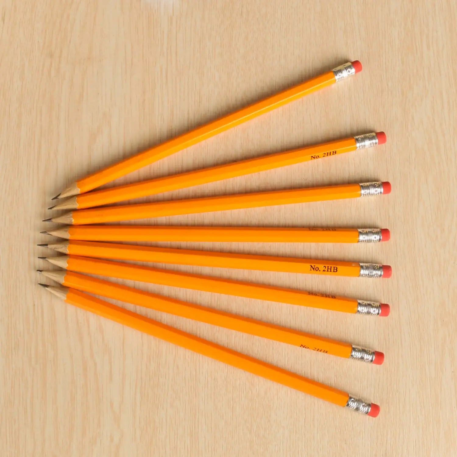 Creioane grafit galbene ascuțite cu eraser roșu pentru desen și scris, pachet 100 bucăți