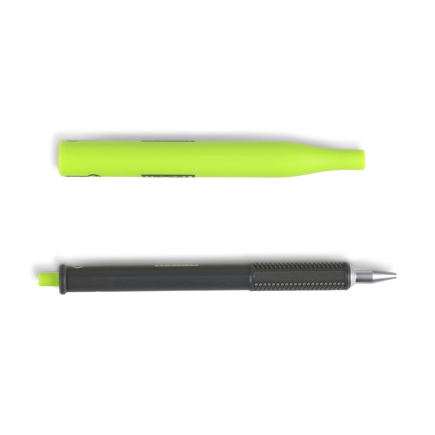 Creion mecanic TRACER 2.0 și toc verde — profil, mâner zimțat