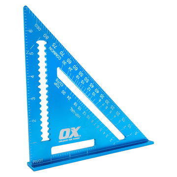 Echer de dulgherie OX PRO 180 mm, aluminiu, marcaje gravate cu laser
