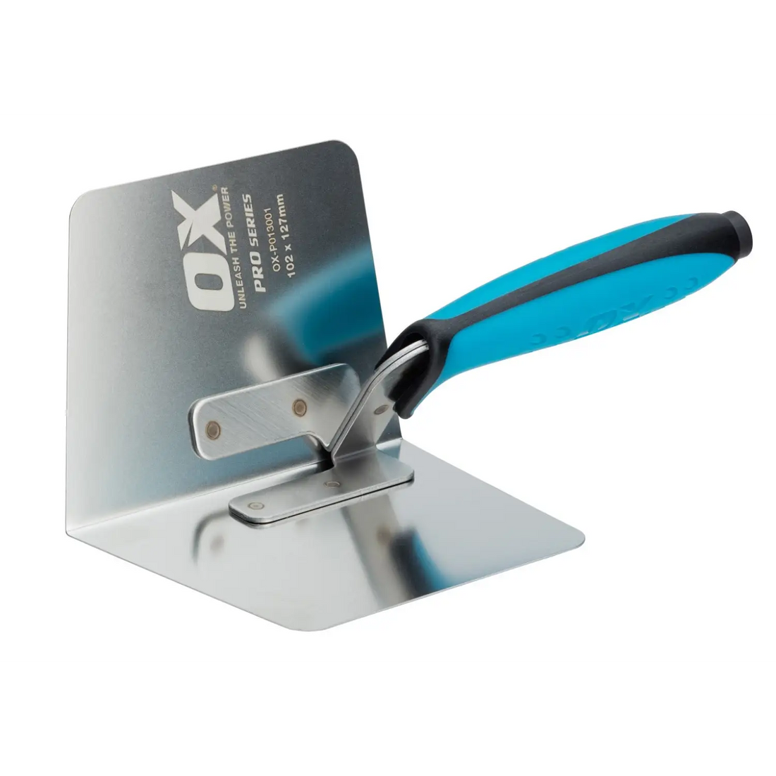 Gletiera colt interior OX Pro din inox flexibil cu mâner ergonomic blue și negru