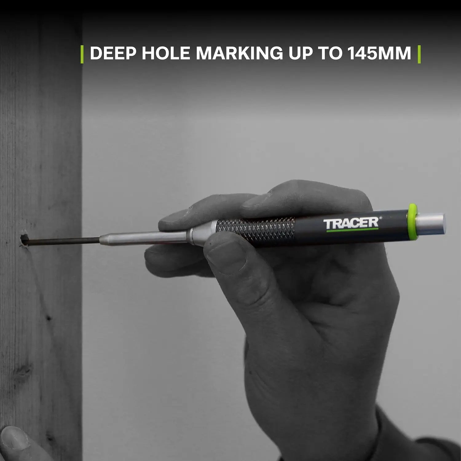 Pix marker negru și argintiu cu priză texturată, tracer amk5‑pro marcaje fine