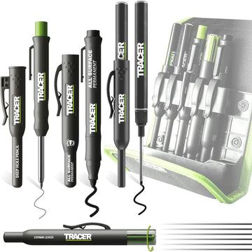 Set de instrumente de marcaj Tracer AMK5, negru și verde, pentru șantier