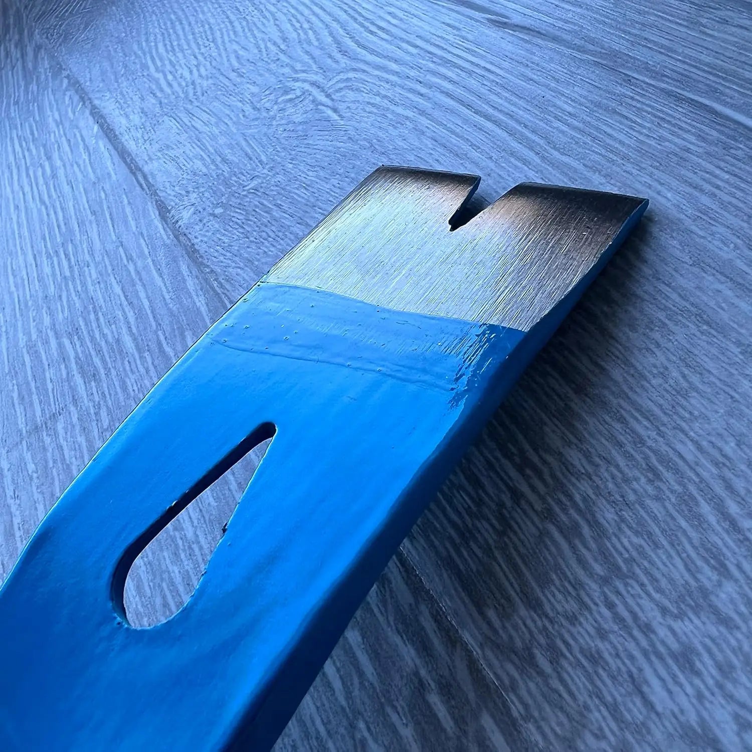 Crowbar albastru din otel forjat cu vârf metalic tratat termic și acoperire pulberi