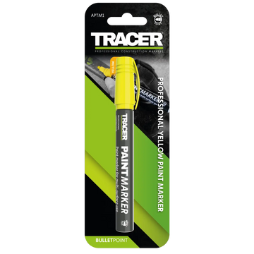 Marker cu vopsea tracer galben pentru construcție, vizibilitate ridicată, vopsea tracer