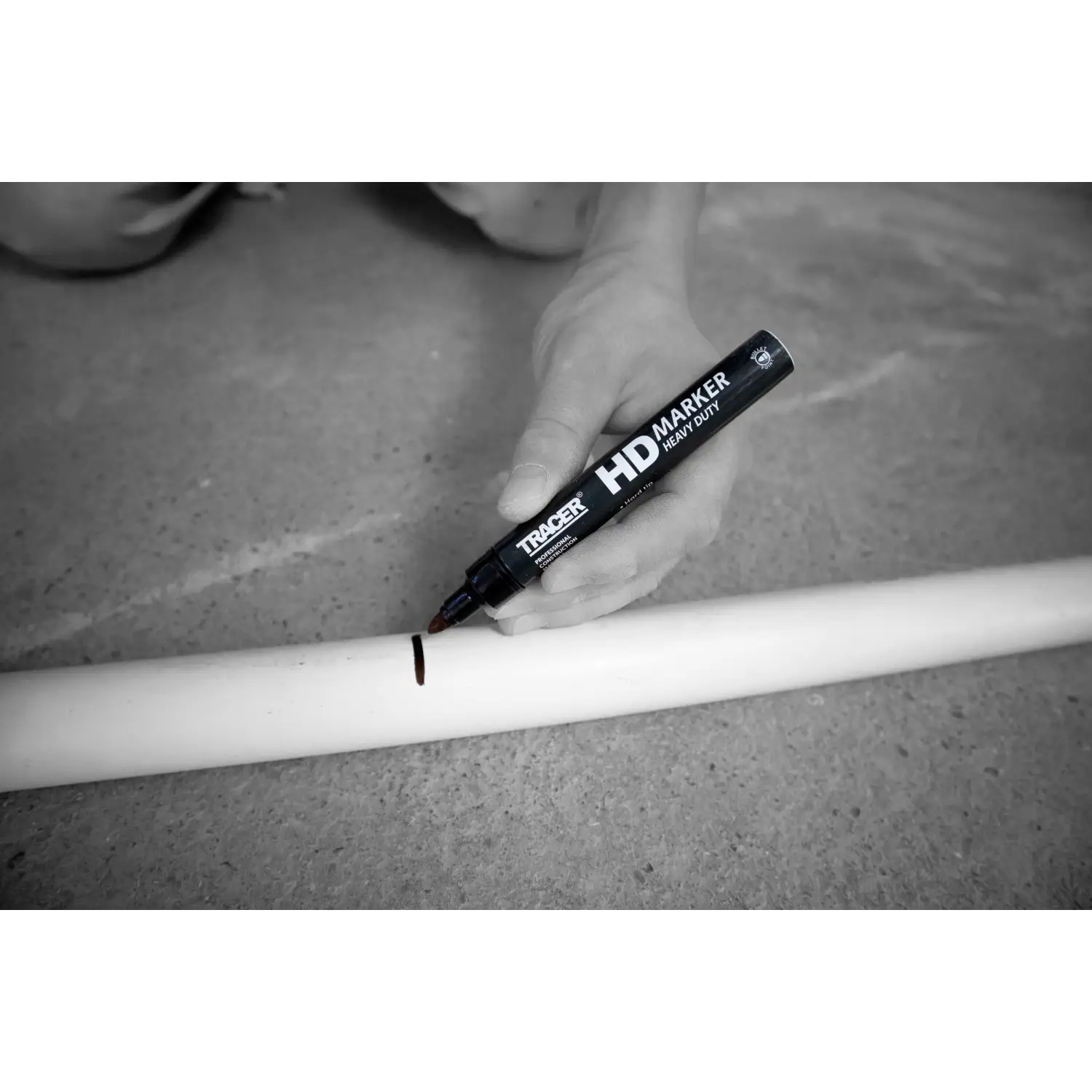 Marker Tracer Negru pentru marcaje durabile pe țevi, negru permanent, vârf durabil