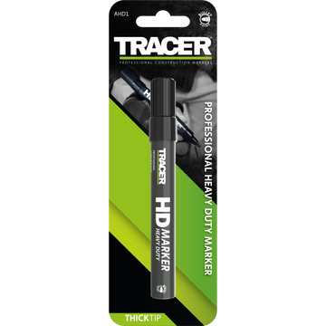 Marker Tracer Negru cu varf durabil, negru permanent, în ambalaj retail robust