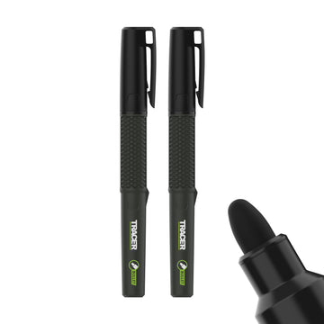 Set 2 markere permanente TRACER 2.0 HD Bullet Tip, negru, vârf glonț