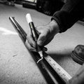Marker cu vopsea TRACER 2.0 în uz pe șantier