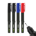 Set 4 markere permanente TRACER 2.0 Ultra Fine Tip — 2 negru, 1 albastru, 1 roșu, vârf ultra-fin