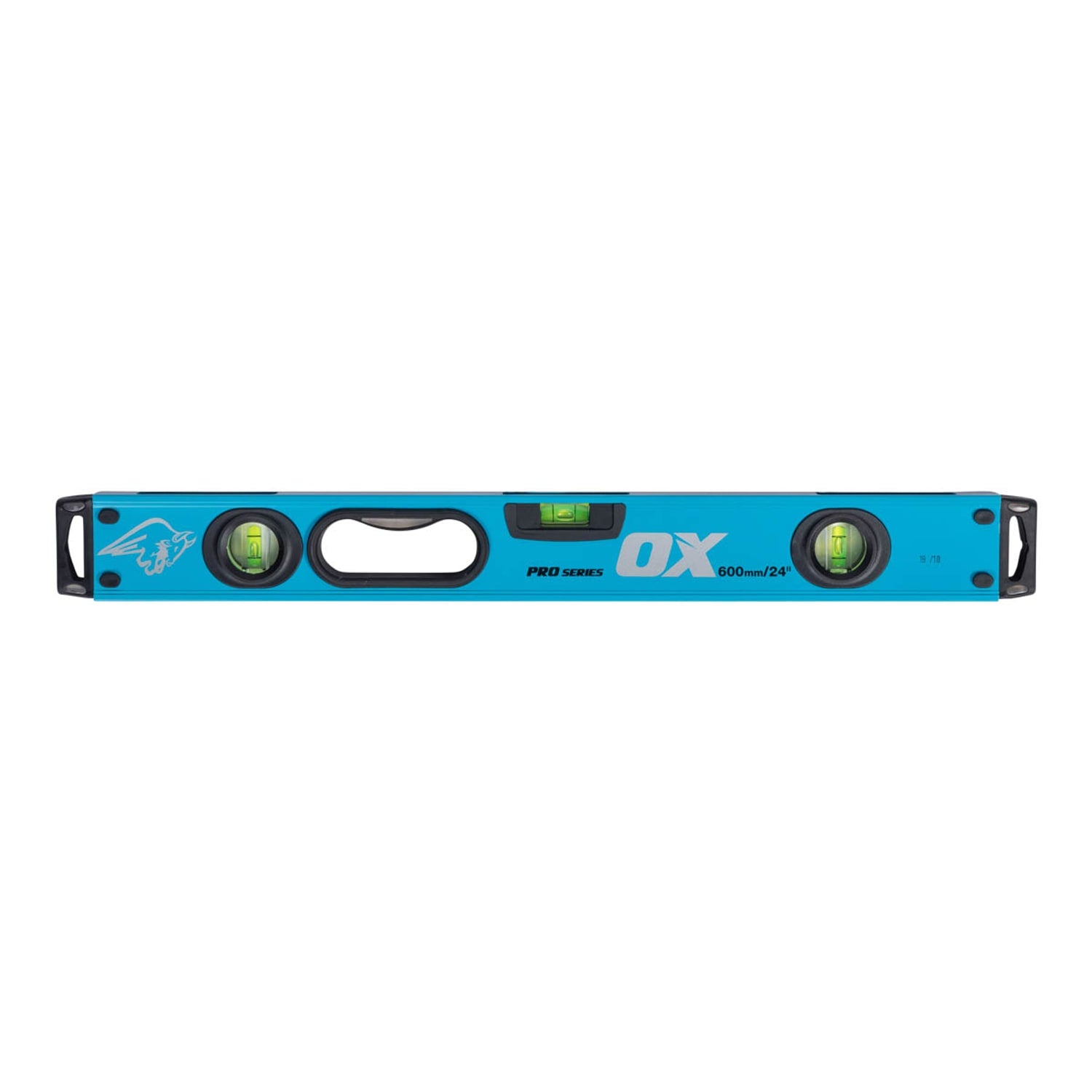 Nivelă OX PRO 600 mm nemagnetică — vedere laterală cu fiole dual-view
