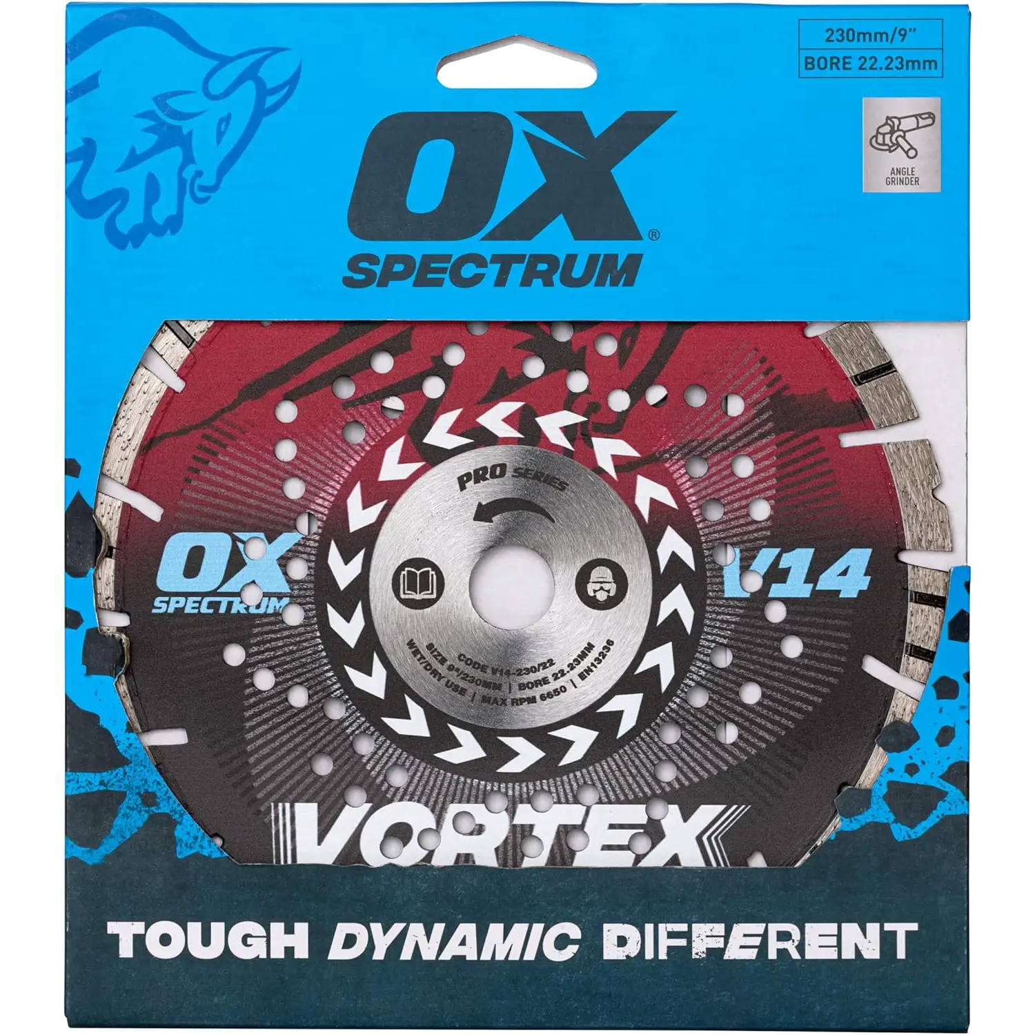 Disc diamantat pentru unghiare Spectrum Pro V14 pentru tăiere beton armat