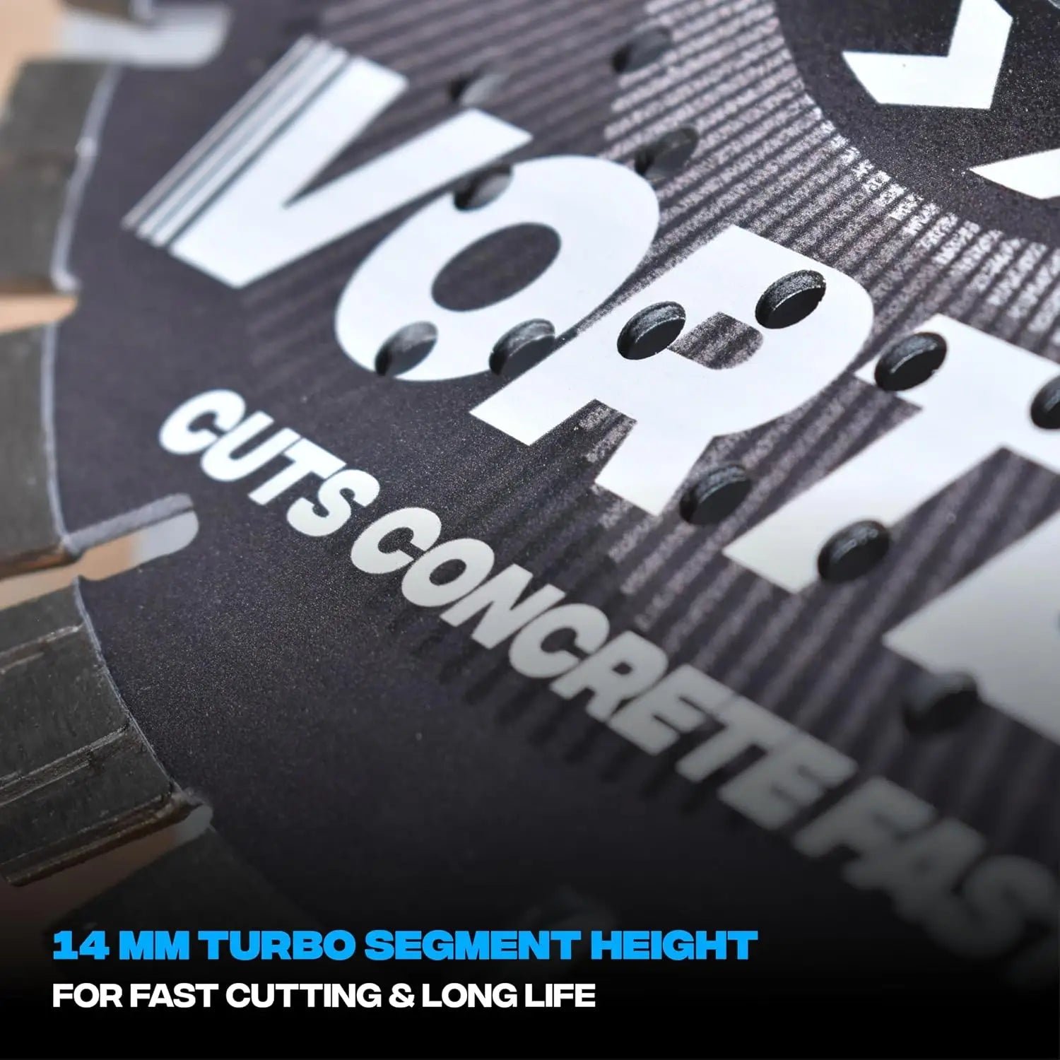 Disc diamantat pentru beton cu segment de 14 mm, Spectrum Pro V14, tăiere eficientă