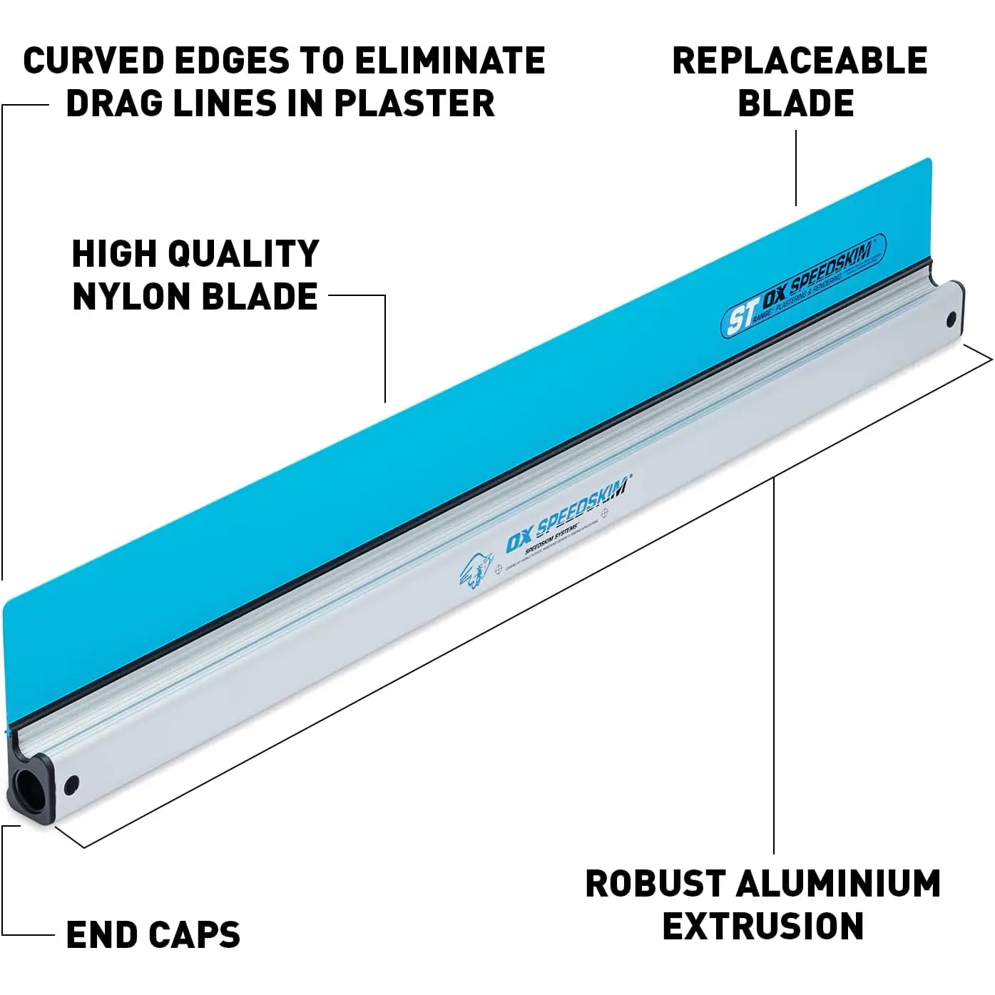 Gletiera semi flexibila SpeedSkim ST cu lama nylon, aluminiu robust pentru finisaje profesionale