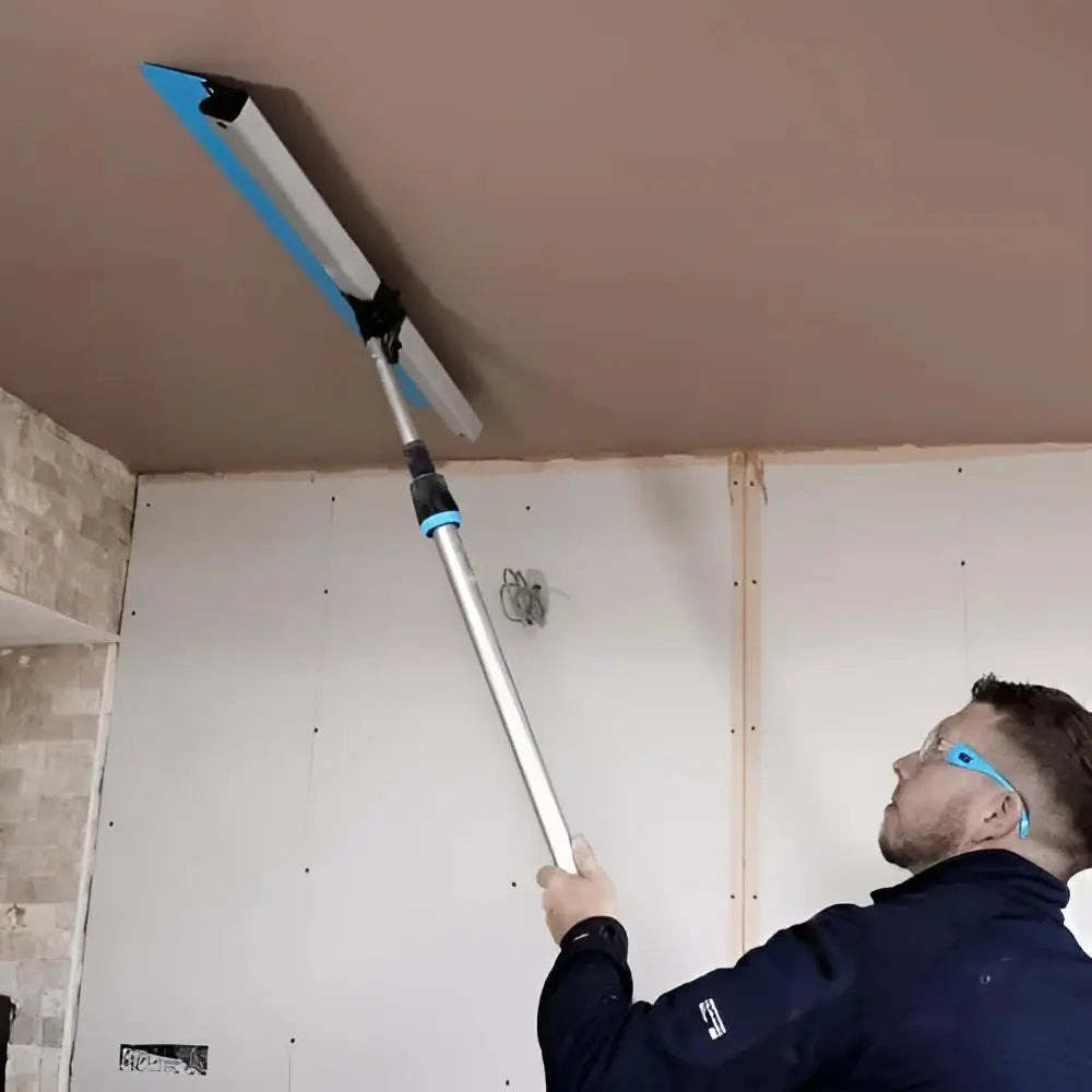 Telescopic plastering trowel cu lamă albastră pentru gletiera semi flexibila SpeedSkim ST