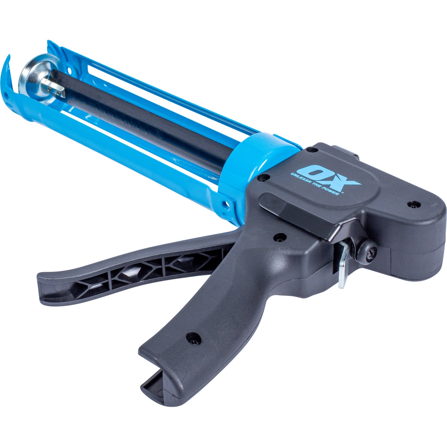 Pistol pentru silicon OX Pro rodless (cu tijă internă), 400 ml / 13,5 oz, carcasă din nailon și fibră de sticlă