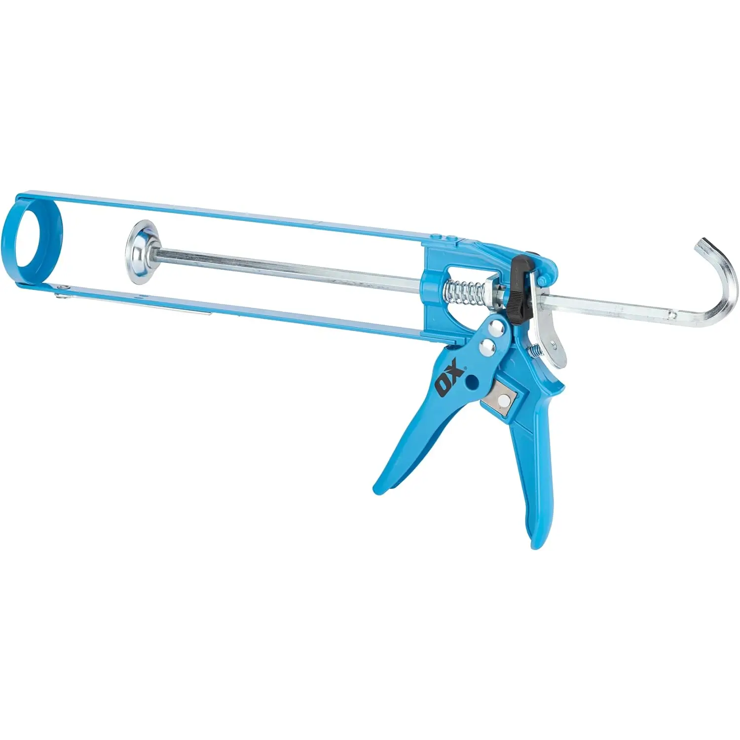 Pistol pentru silicon tip schelet cu duza si perforator, cu pistol, metal si aluminiu