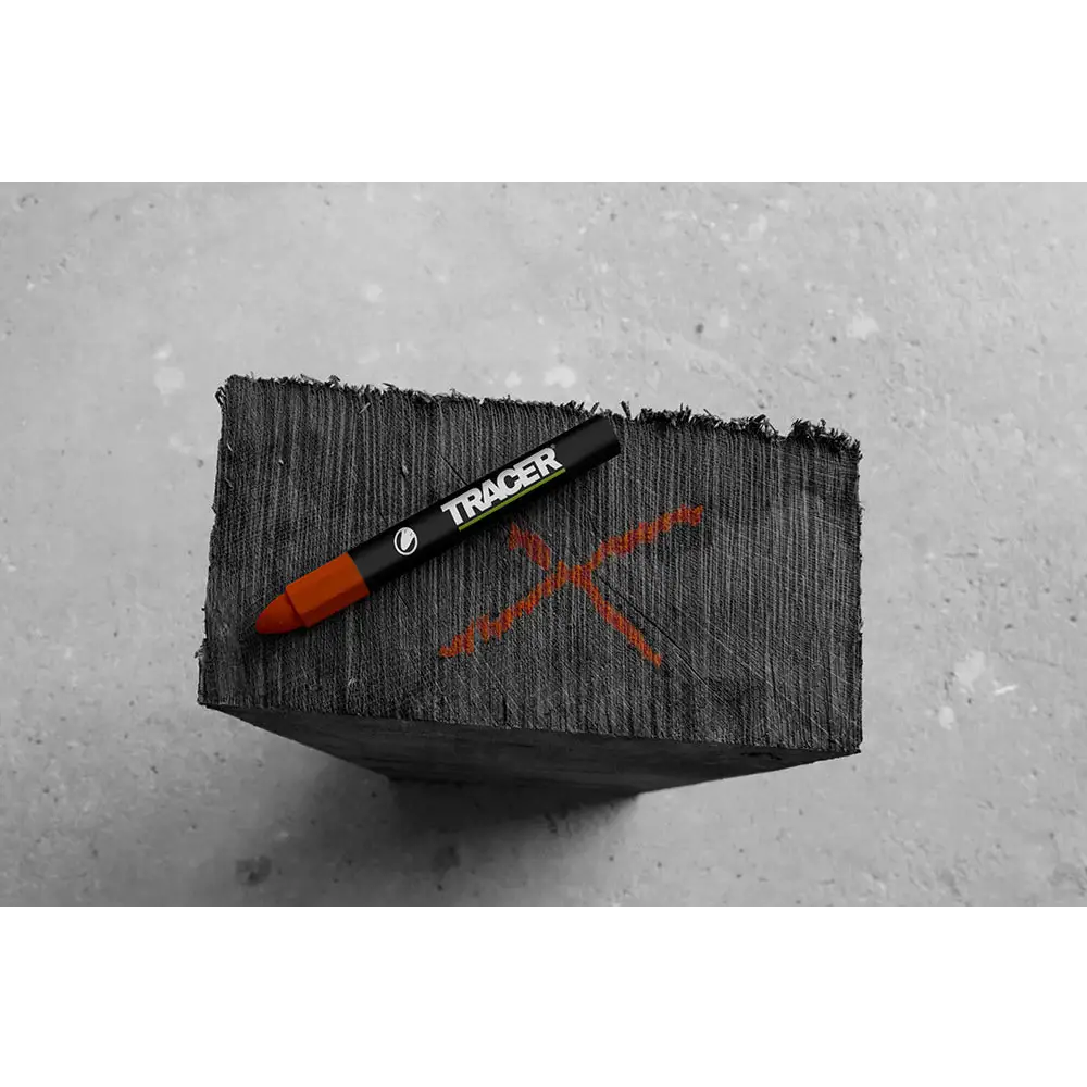 Carpenter’s pencil negru și portocaliu cu X, tracer ofera marcare, inaltă vizibilitate