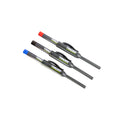 Set 3 markere TRACER cu vârf lung pentru găuri adânci, husă inclusă — negru, albastru, roșu