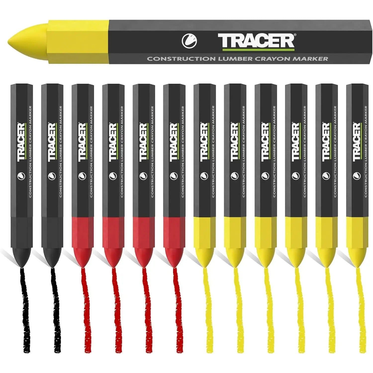 ACMK1 – Set 12 creioane ceară constructii, vârf 3–6 mm
