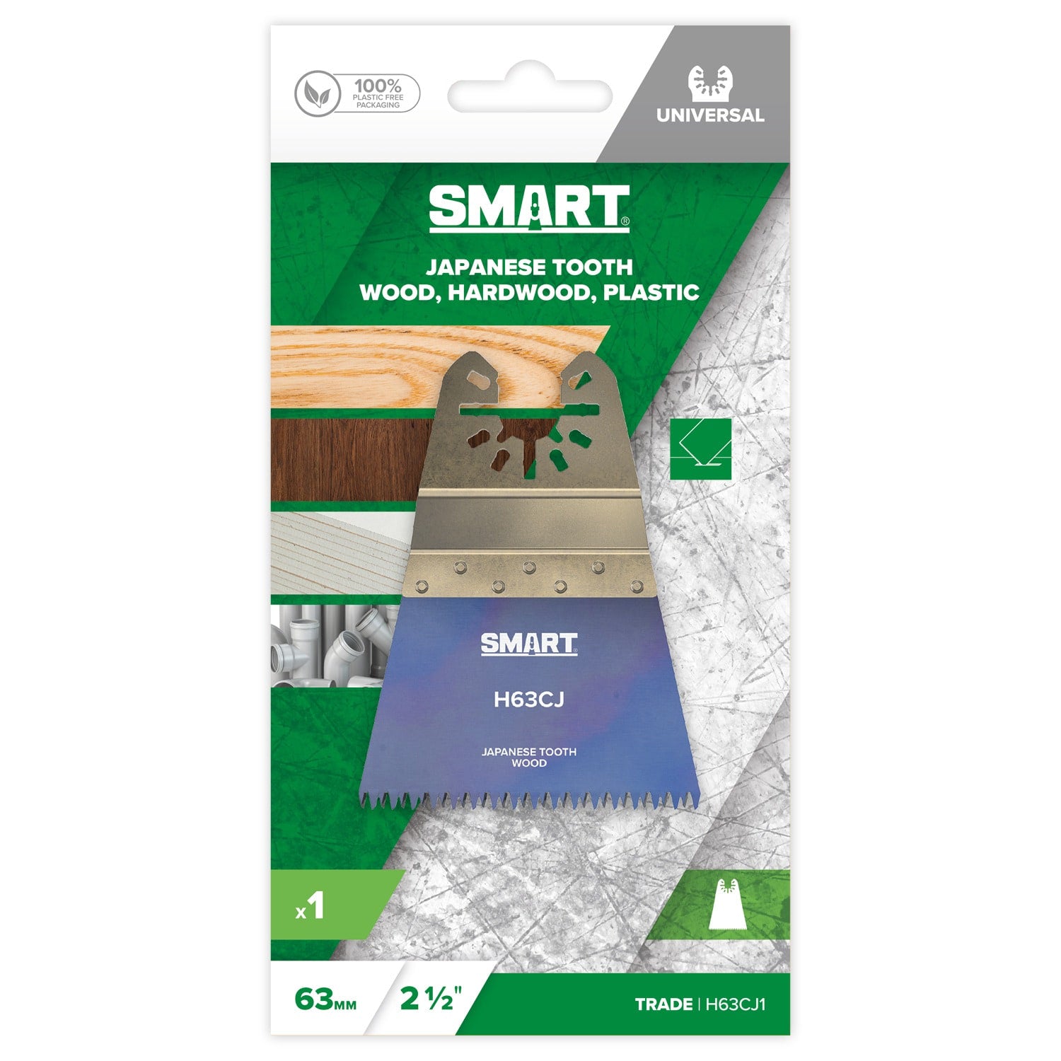 Ambalaj SMART 63mm dinți rari pentru lemn și plastic — prindere universală