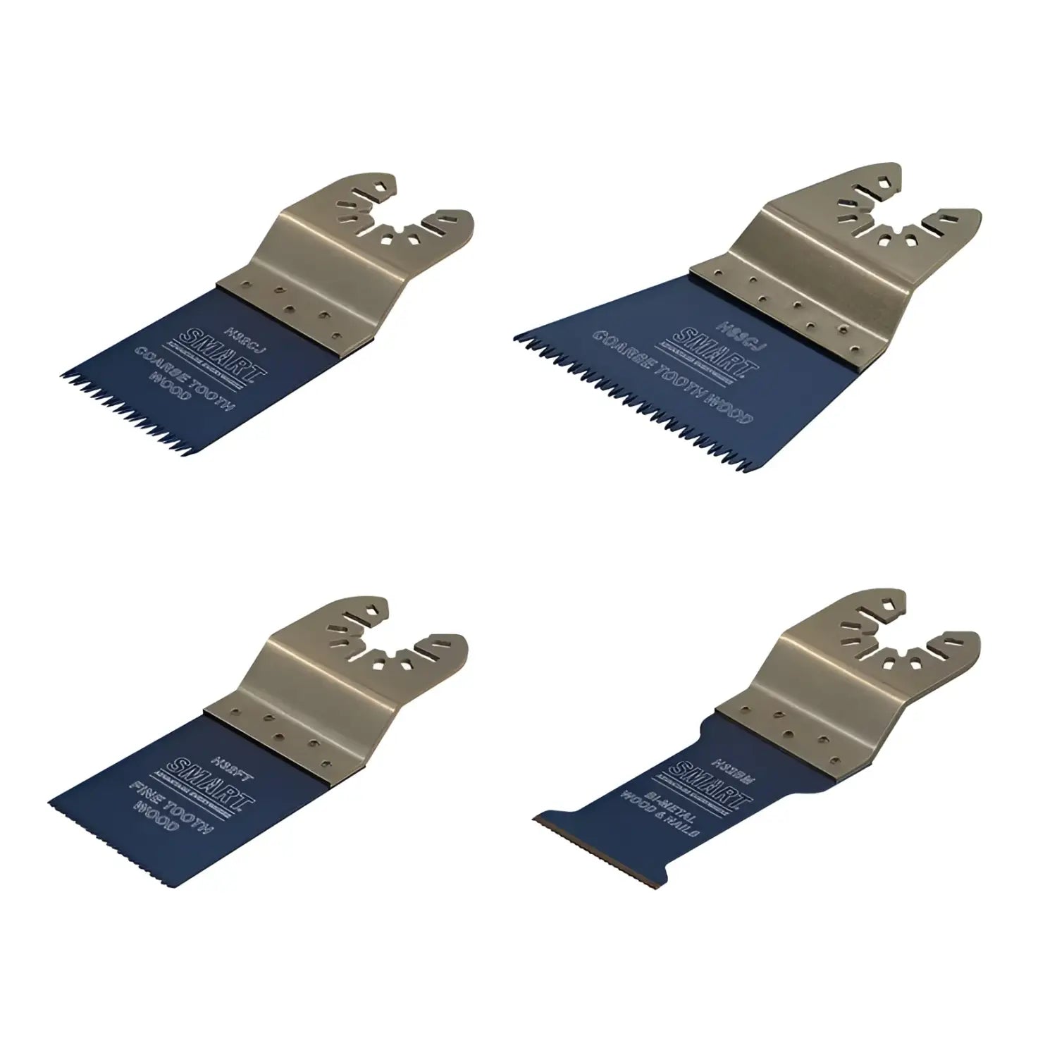 Set de 4 lame multitool universale pentru taierea lemnului, plastic si metal
