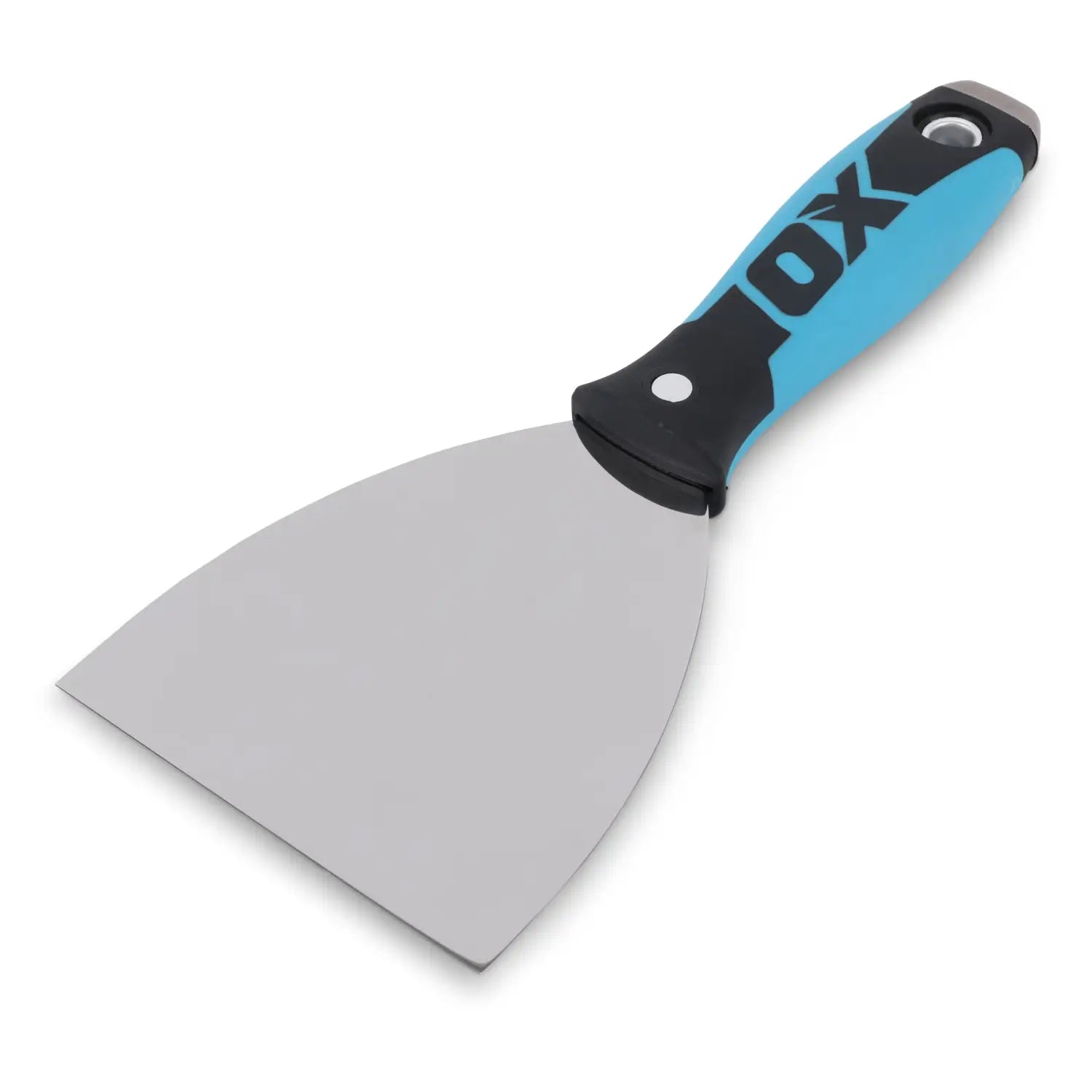 Imagine metal joint knife cu mâner ergonomic negru și albastru, model OX Pro SST