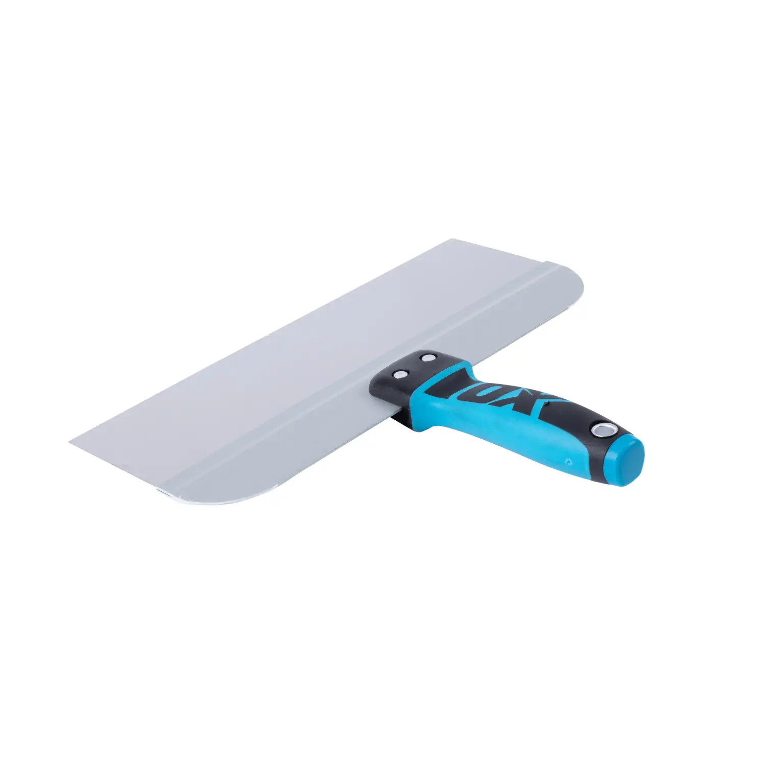 Spaclu Lat OX Pro cu lamă gri largă și mâner ergonomic albastru și negru