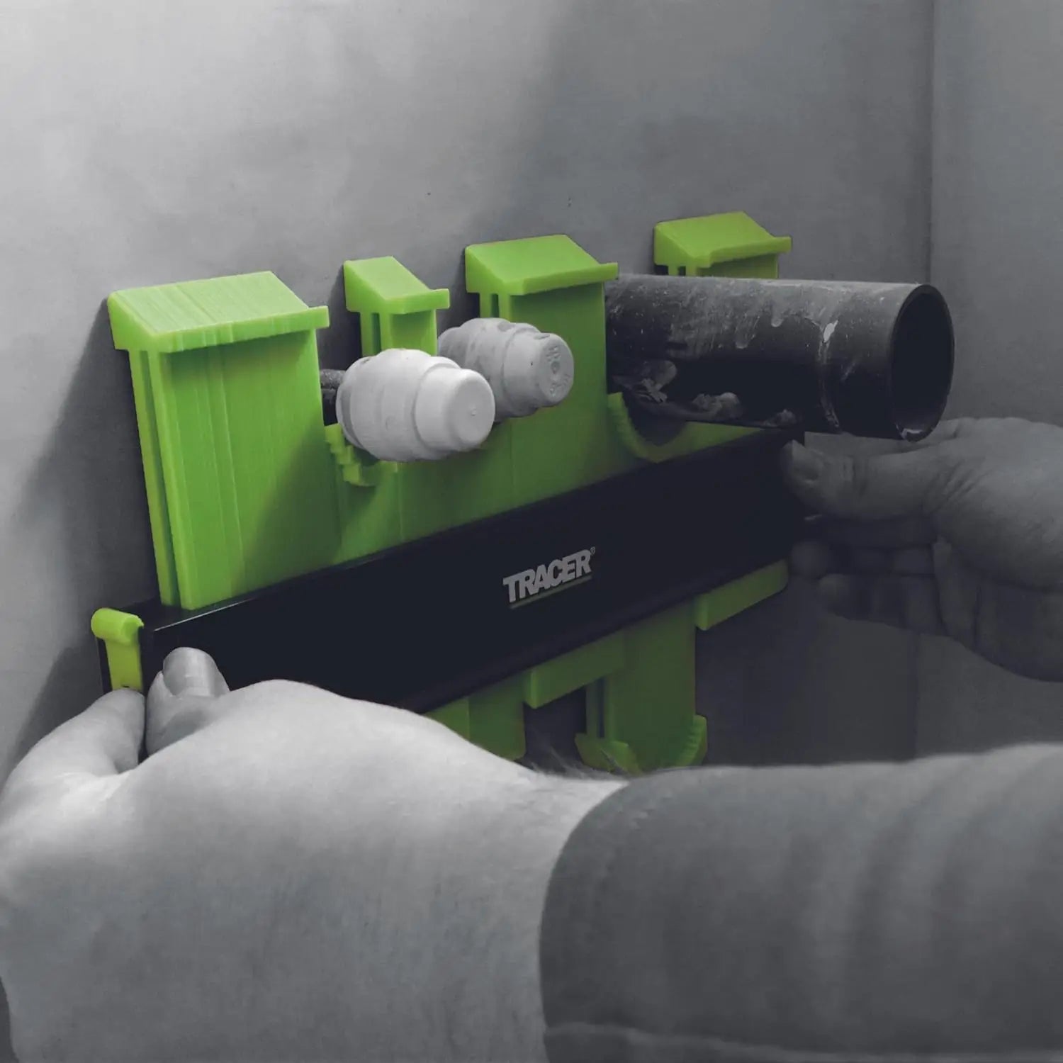 Sablon calibru contur verde și negru, TRACER ACG2, pentru copiere forme în construcții