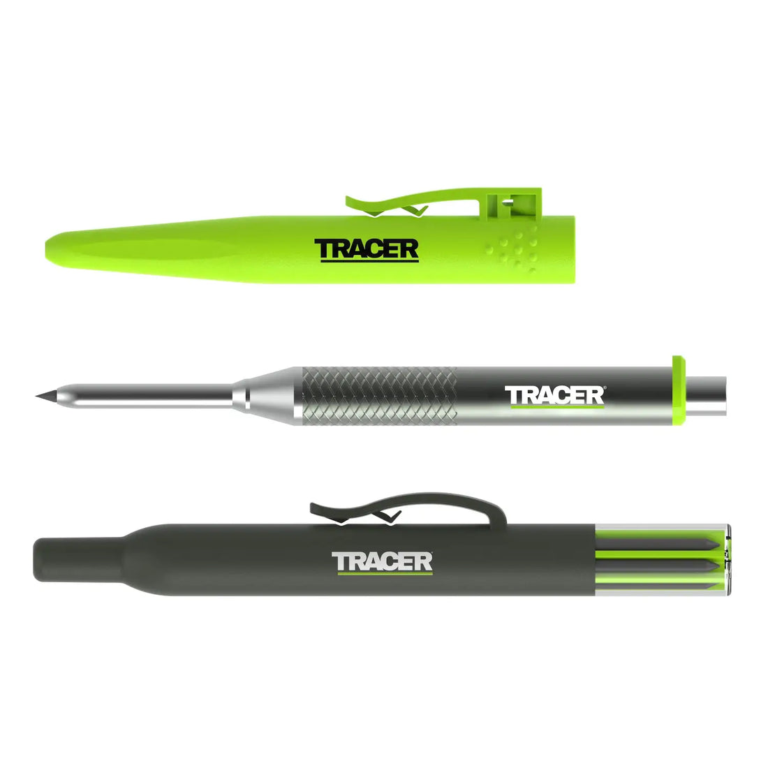 Set de trei instrumente de marcare pentru gauri adanci cu TRACER PRO pentru dulgheri tamplari