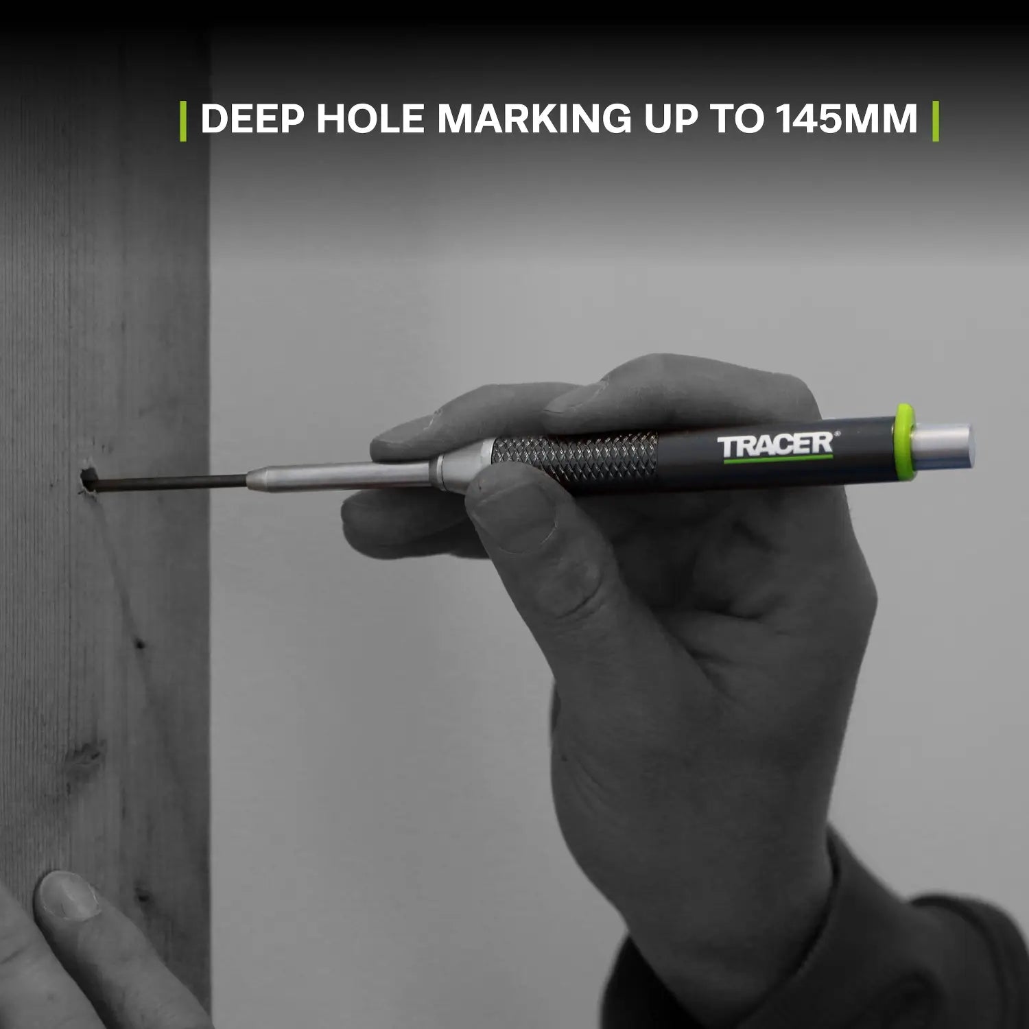 Tracer Pro creion mecanic pentru gauri adanci, dulgheri tamplari, grip texturat, precizie