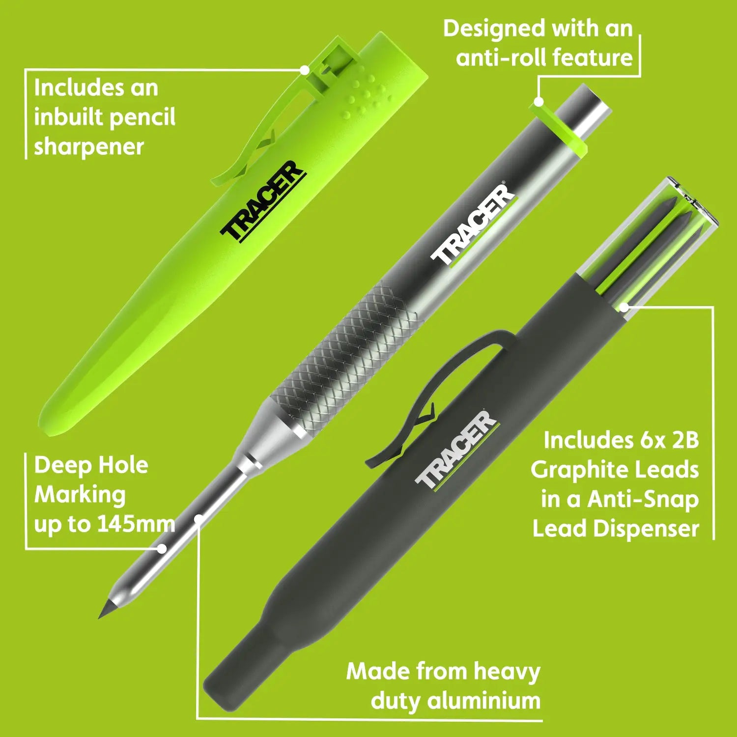 TRACER AMK1-PRO – Creion Deep-Hole Aluminiu Pro