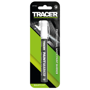 Marker cu vopsea albă Tracer APTM2 în ambalaj retail pentru dulgheri și profesioniști