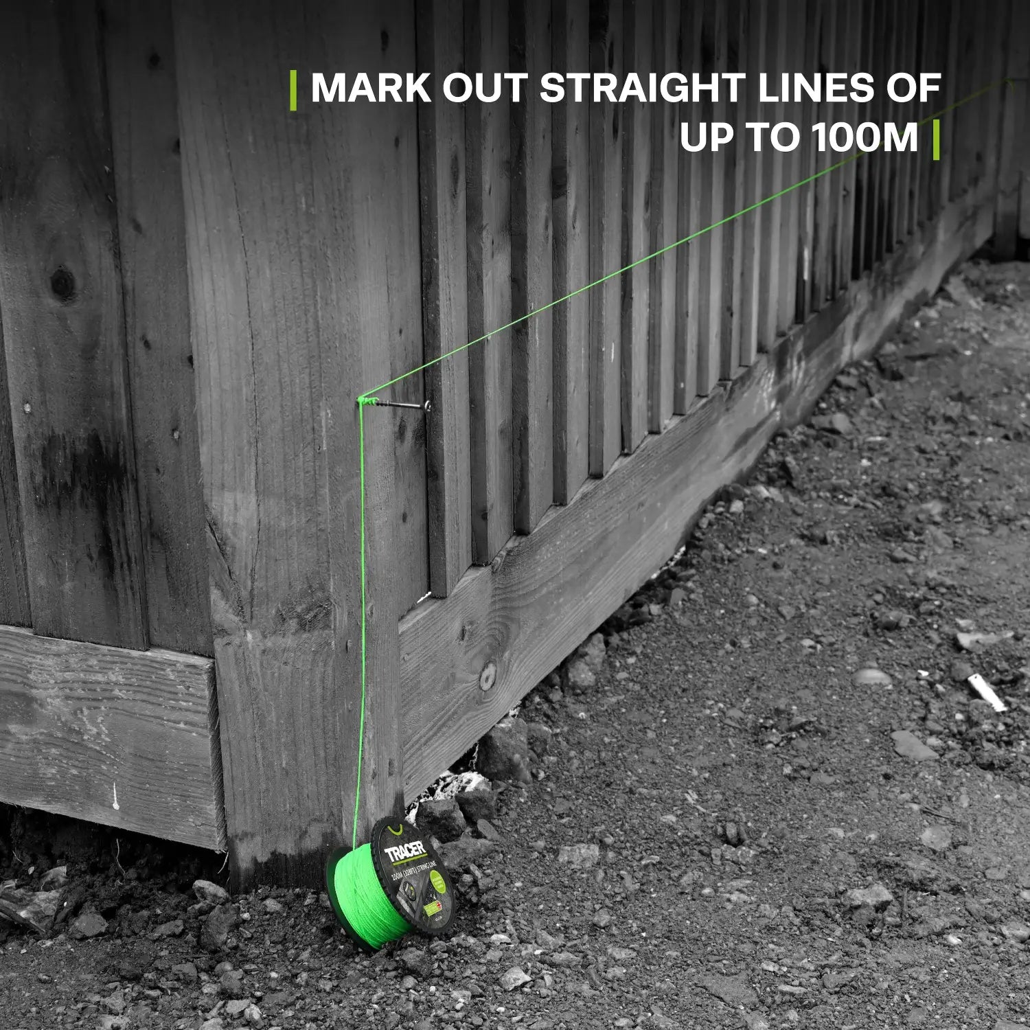 Tracer ASLG100 sfoara trasat verde cu maner integrat pentru dulgheri și DIY