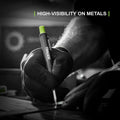 Creion mecanic negru și neon verde pentru vizibilitate pe metale, TRACER Pro rezerve Silver Welders