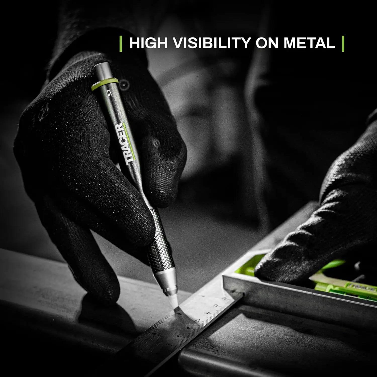 Creion de marcaj TRACER Pro rezerve, construcție durabilă, vârf vizibil pentru metal