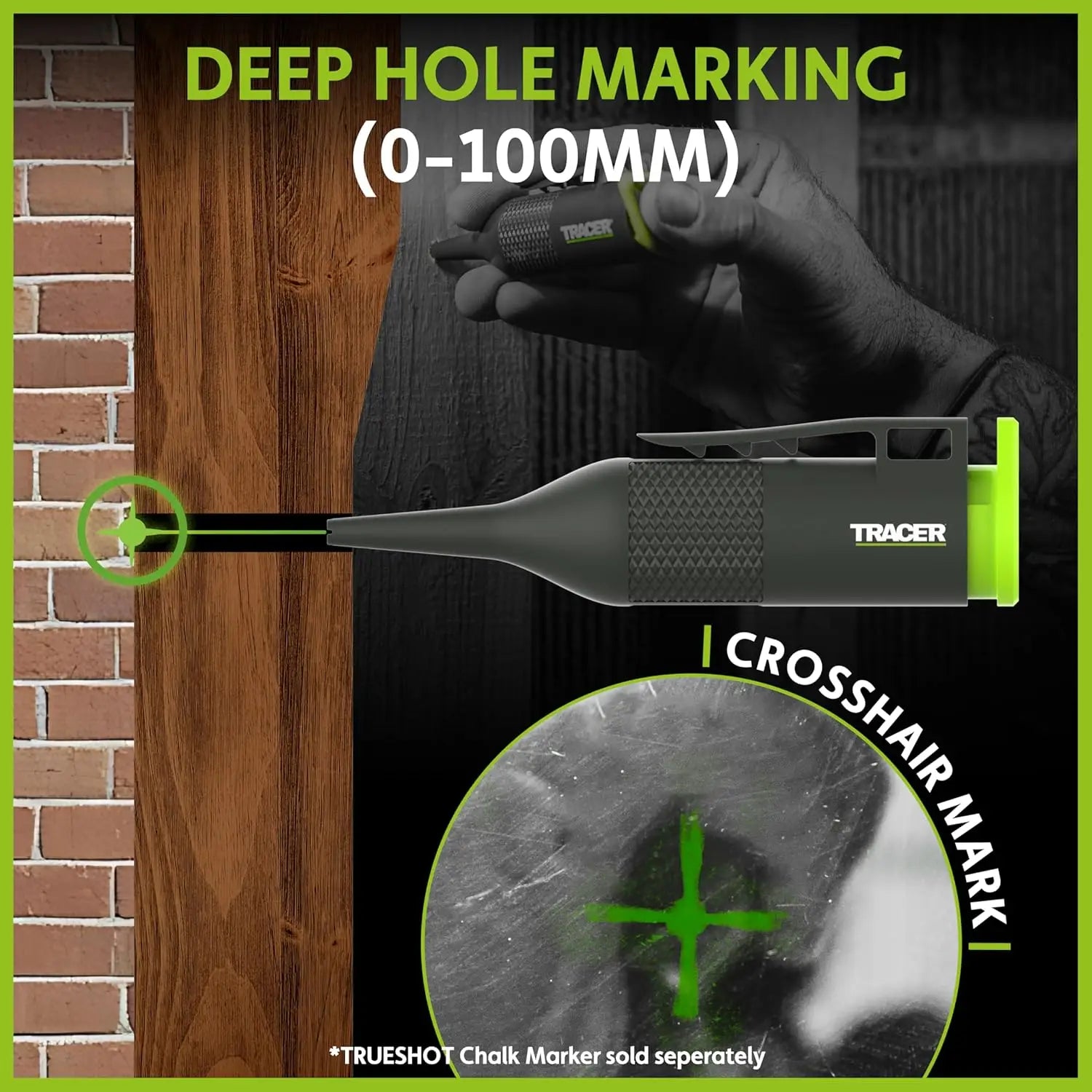 Tracer TrueShot cu creta verde, canistre rezerva pentru Deep Hole Marker